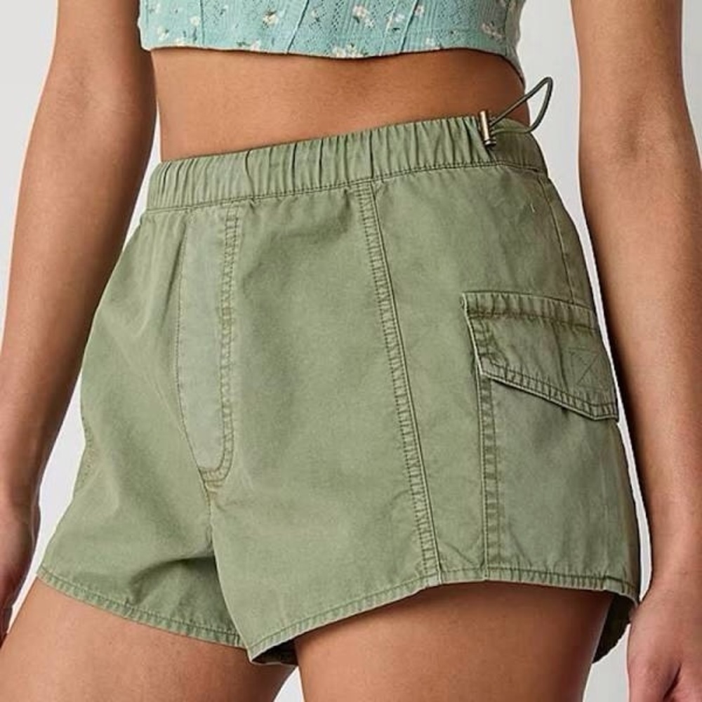 Arizona Juniors Olive Green Pull-on Cargo Shorts Size XL